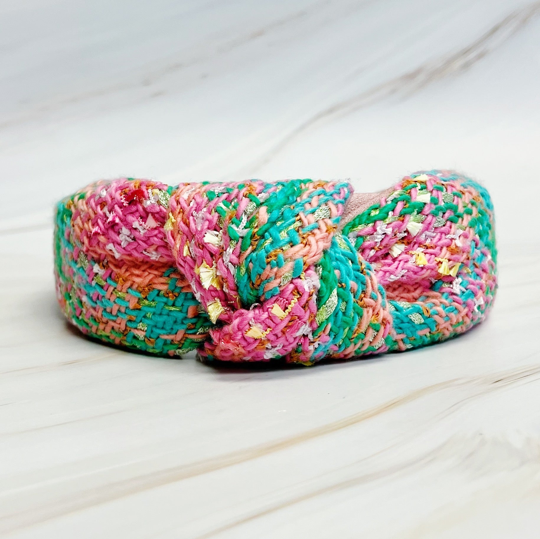 Happy Preppy - Tweed Knotted Headband
