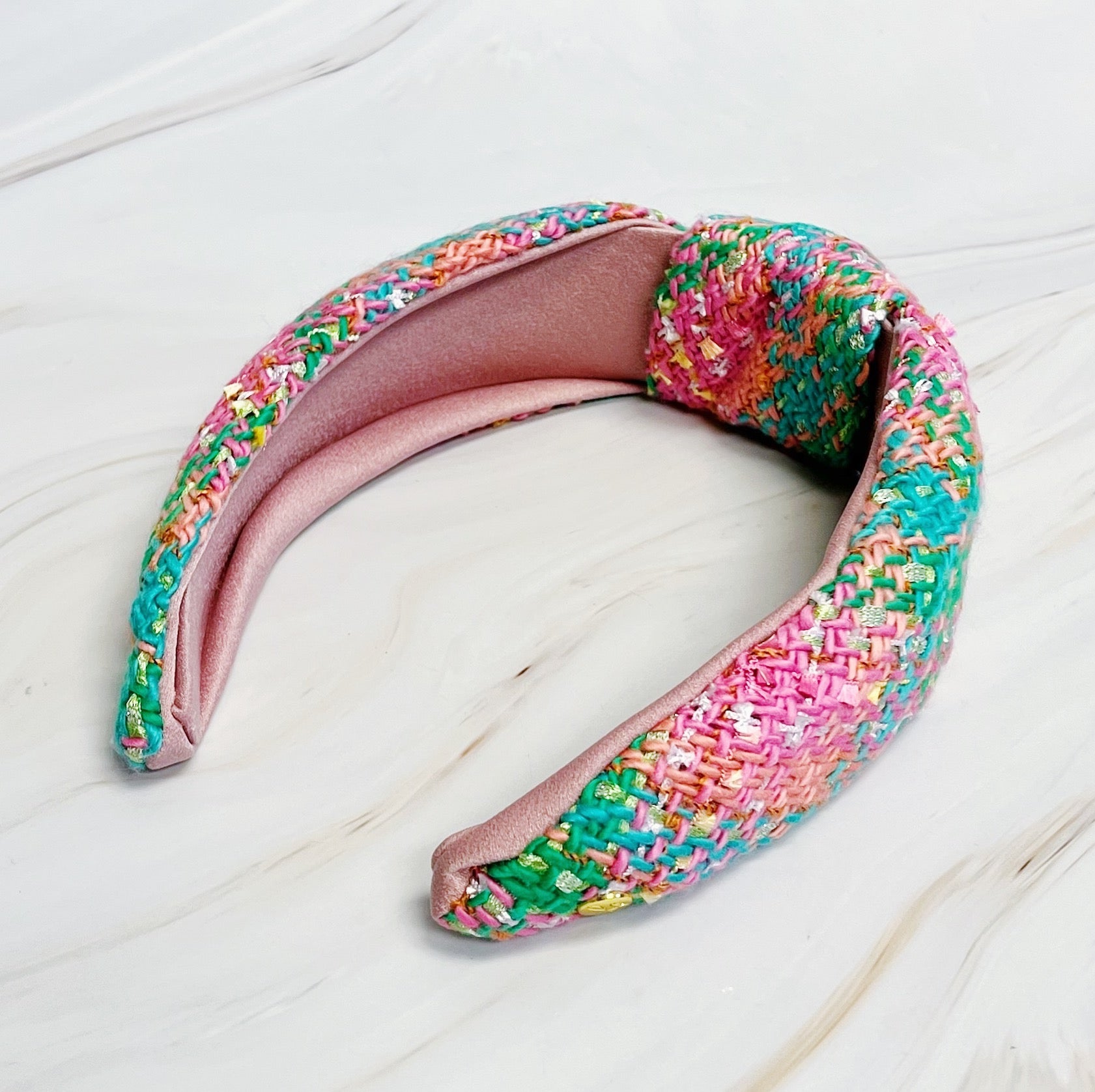 Happy Preppy - Tweed Knotted Headband